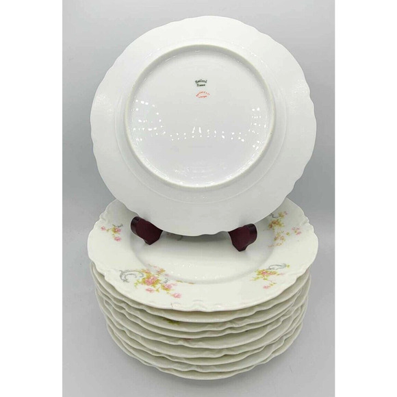 Antique Haviland Limoges Schleiger Pattern 9.75" Dinner Plate Set of 4 - MINT! - Picture 7 of 8